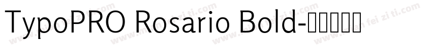TypoPRO Rosario Bold字体转换